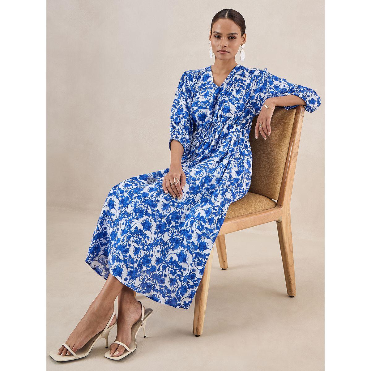 فستان ميدي مطبع بالكامل مع اربطة فِميلا × ستايلي-women-clothing-dresses-image-6
