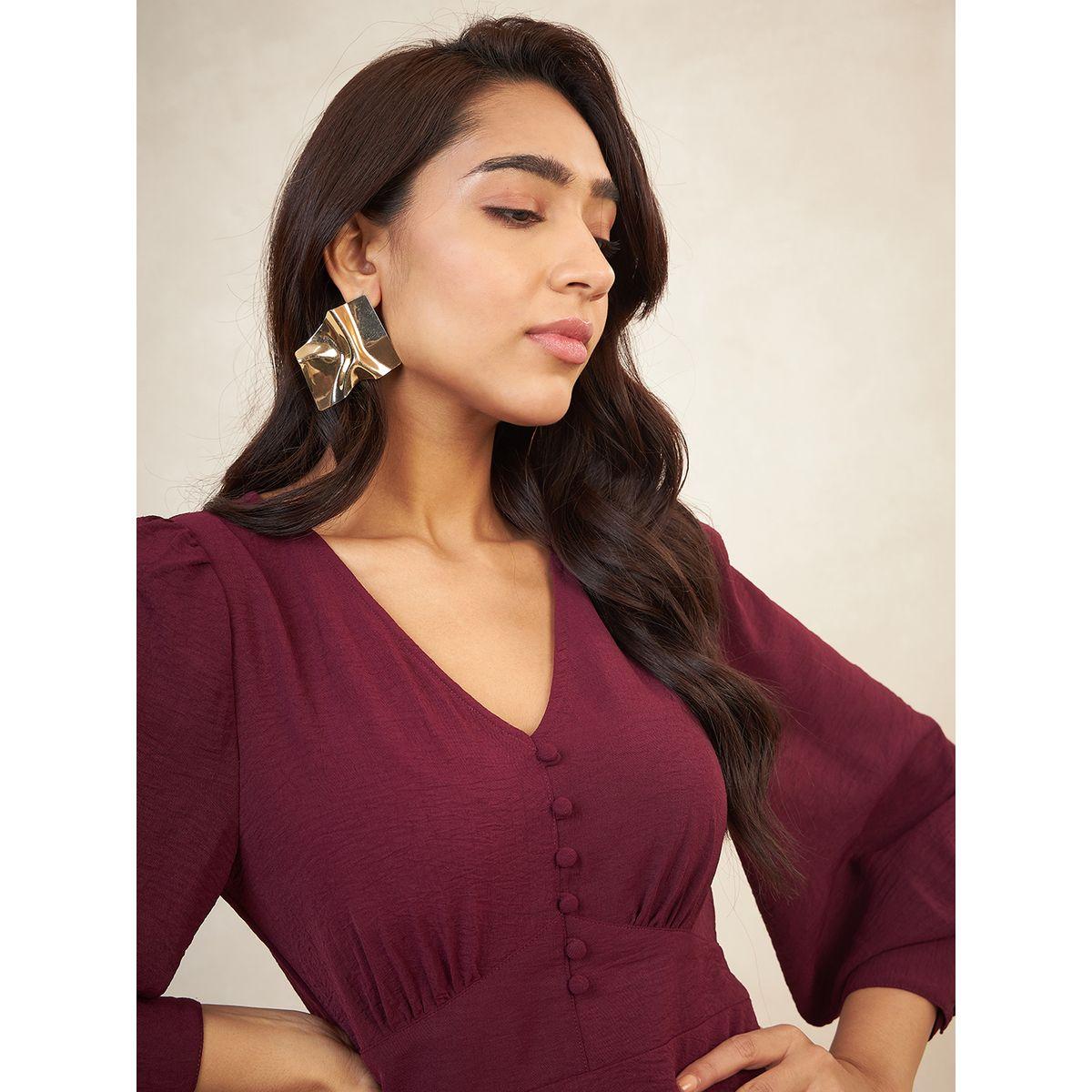 Femmella X Styli  Solid Asymmetric Hem Top & Pant Co-Ord Set-women-clothing-coordsets-image-4