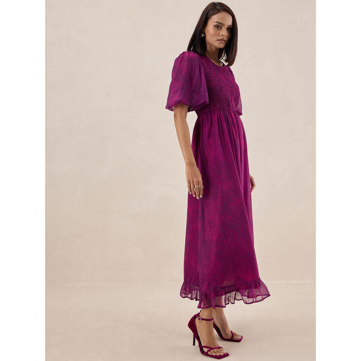 فستان طويل مطبع بطبعة حيوان فِميلا × ستايلي-women-clothing-dresses-image-2