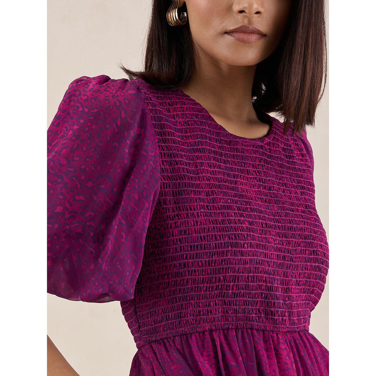 فستان طويل مطبع بطبعة حيوان فِميلا × ستايلي-women-clothing-dresses-image-3