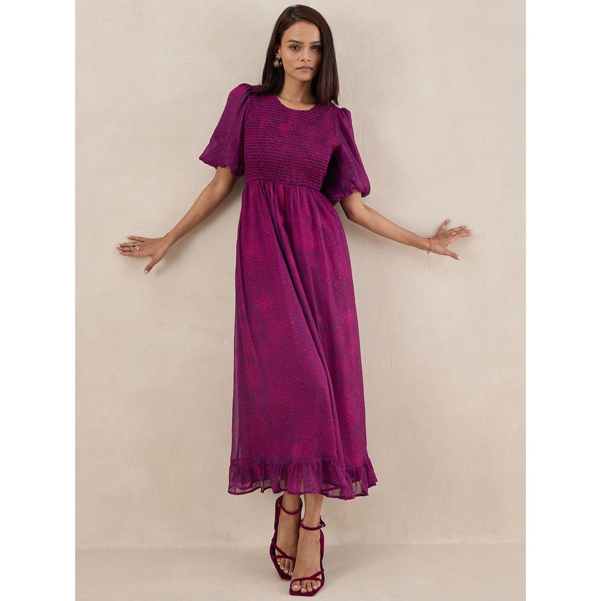 فستان طويل مطبع بطبعة حيوان فِميلا × ستايلي-women-clothing-dresses-image-4
