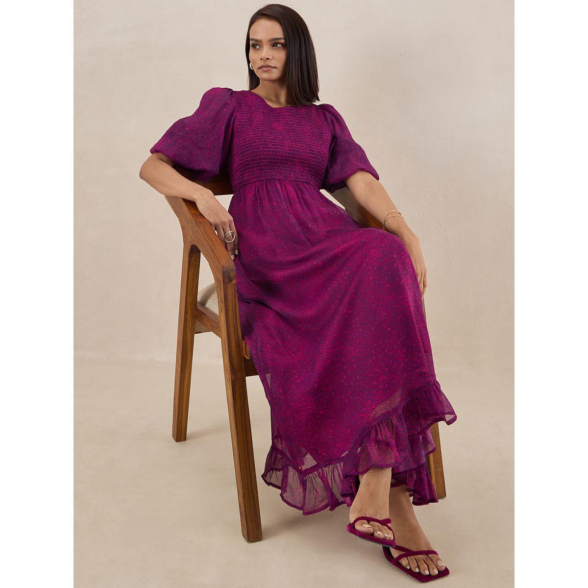 فستان طويل مطبع بطبعة حيوان فِميلا × ستايلي-women-clothing-dresses-image-6