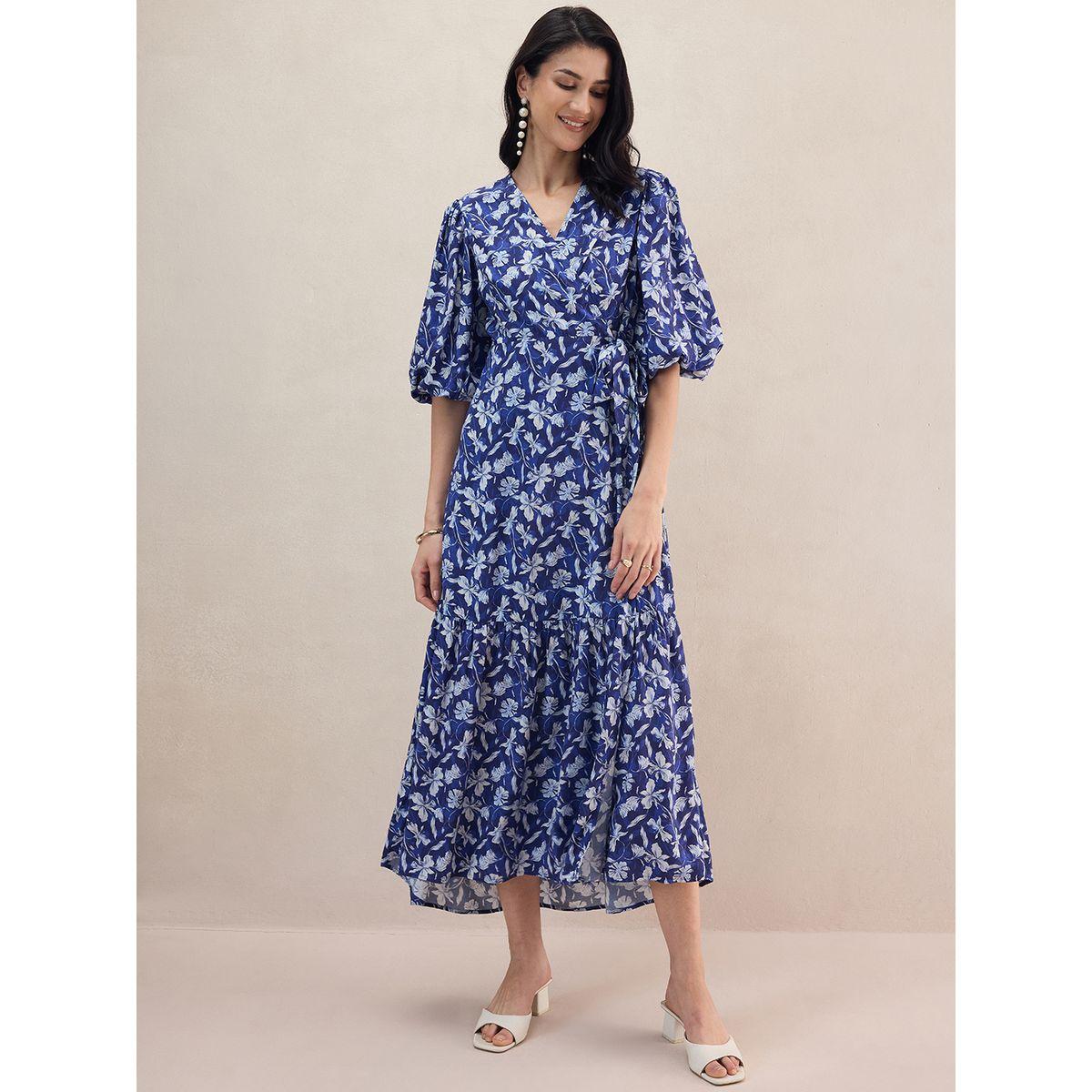 فستان طويل مطبع بالكامل مع نمط لف فِميلا × ستايلي-women-clothing-dresses-image-1