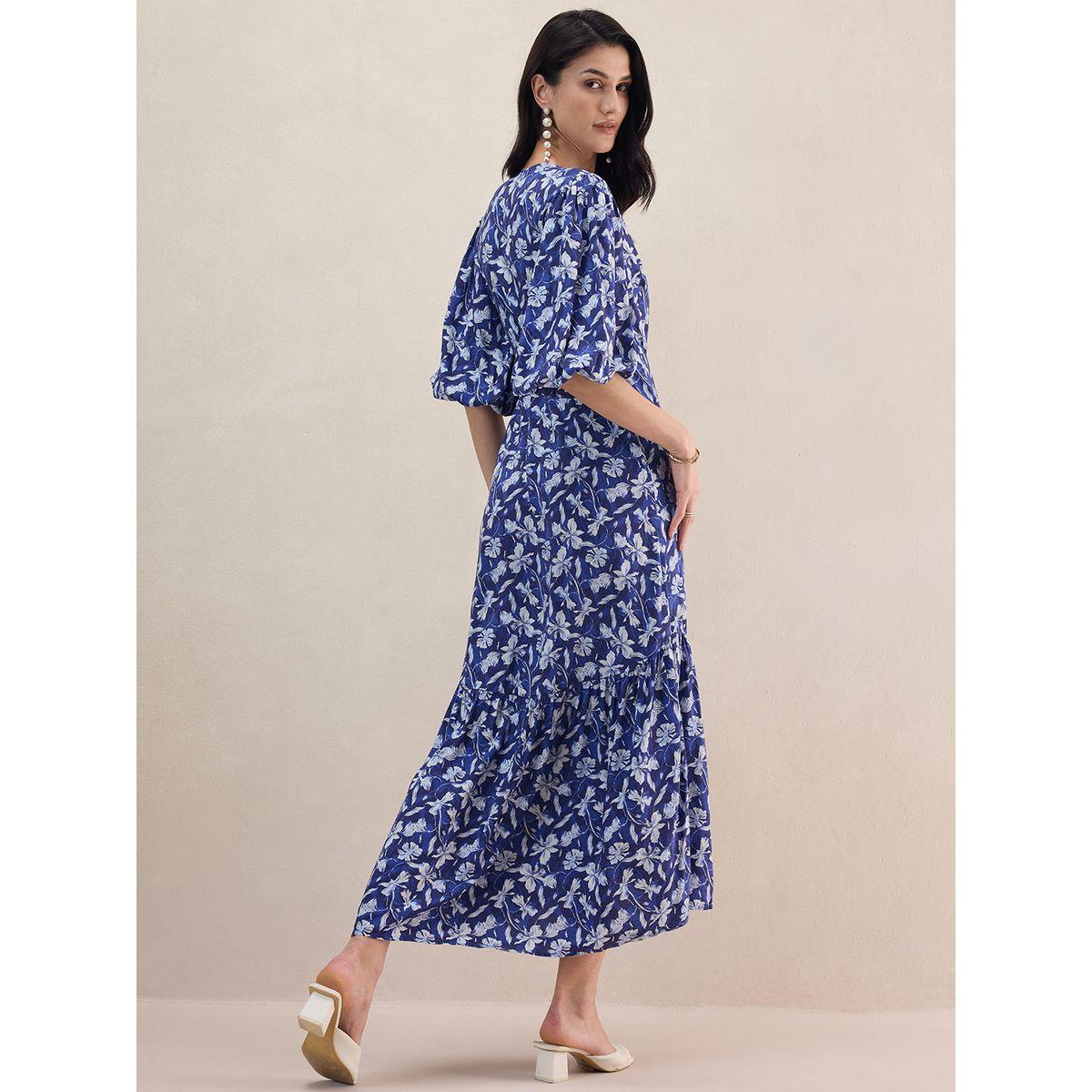 فستان طويل مطبع بالكامل مع نمط لف فِميلا × ستايلي-women-clothing-dresses-image-4