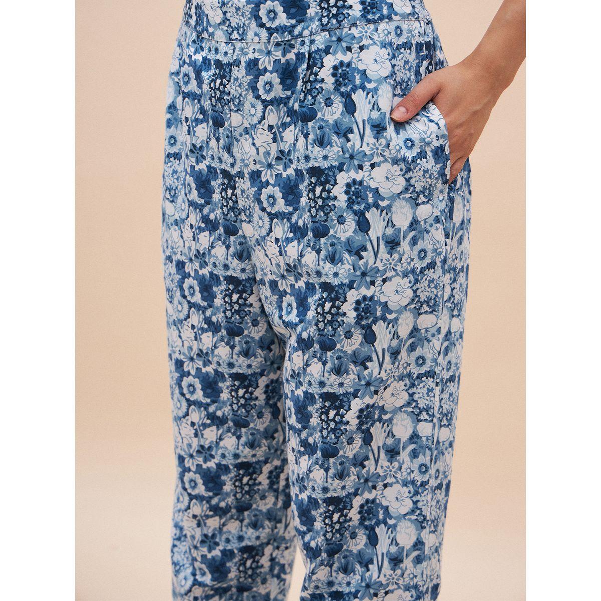 Femmella X Styli  All Over Floral Print Longline Top & Pants Co-Ords-women-clothing-coordsets-image-6