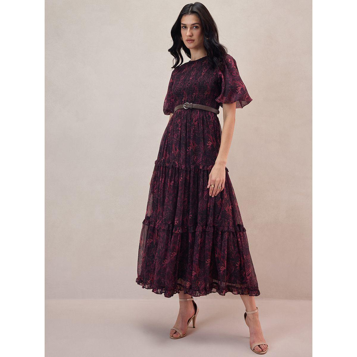 Femmella X Styli  Paisley Print Ruffled Maxi Dress-women-clothing-dresses-image-1