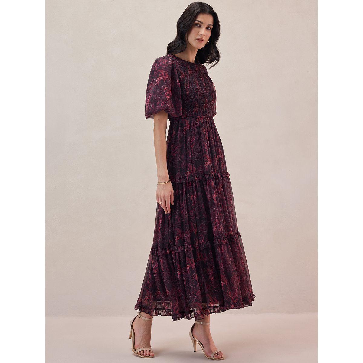 Femmella X Styli  Paisley Print Ruffled Maxi Dress-women-clothing-dresses-image-3