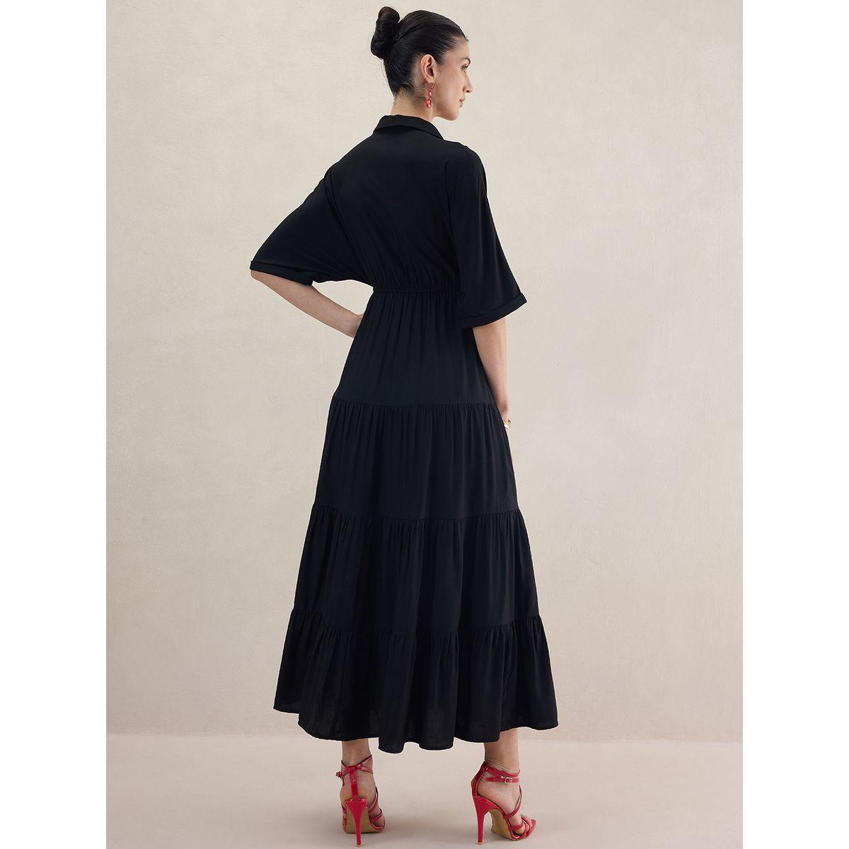 فستان طويل بكسرات مع اكمام كيمونو فِميلا × ستايلي-women-clothing-dresses-image-8