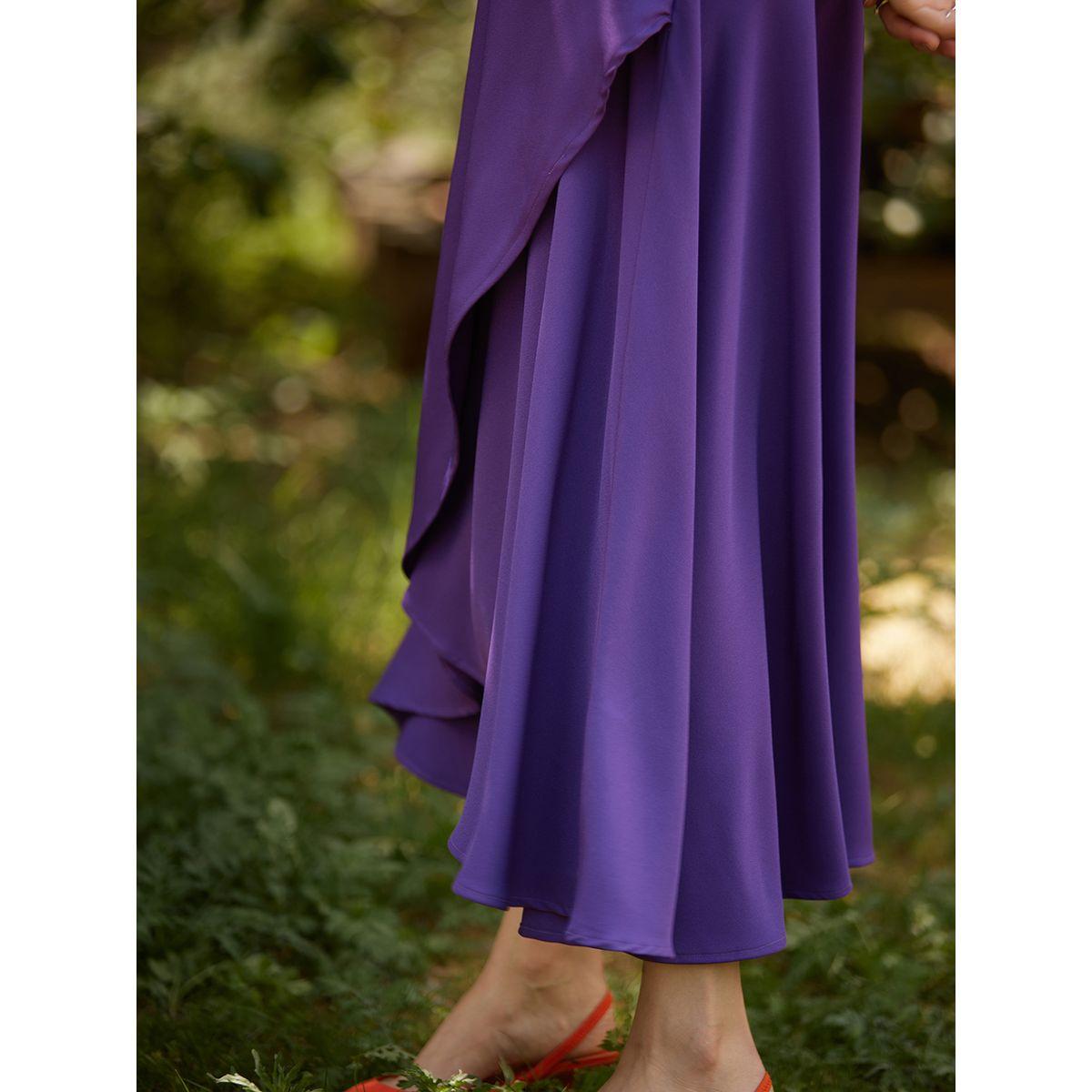 Femmella X Styli  Wrap Ruffle Maxi Dress with Cuffed Sleeve-women-clothing-dresses-image-8