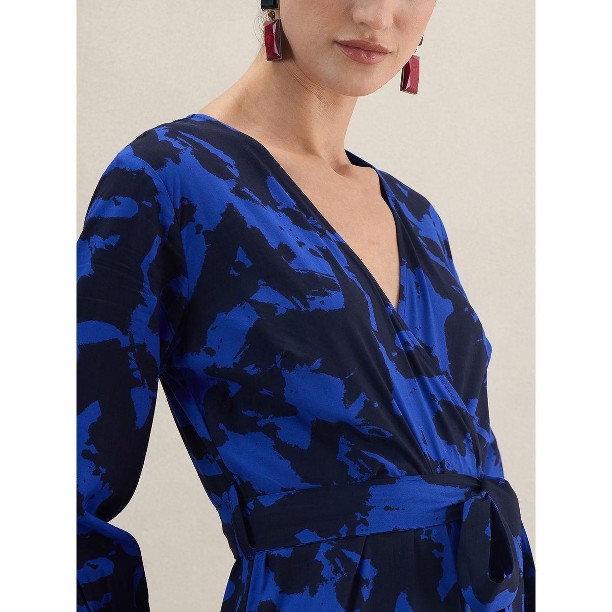 Femmella X Styli  Abstract Print V Neck Wrap Jumpsuit-women-clothing-jumpsuits-image-3