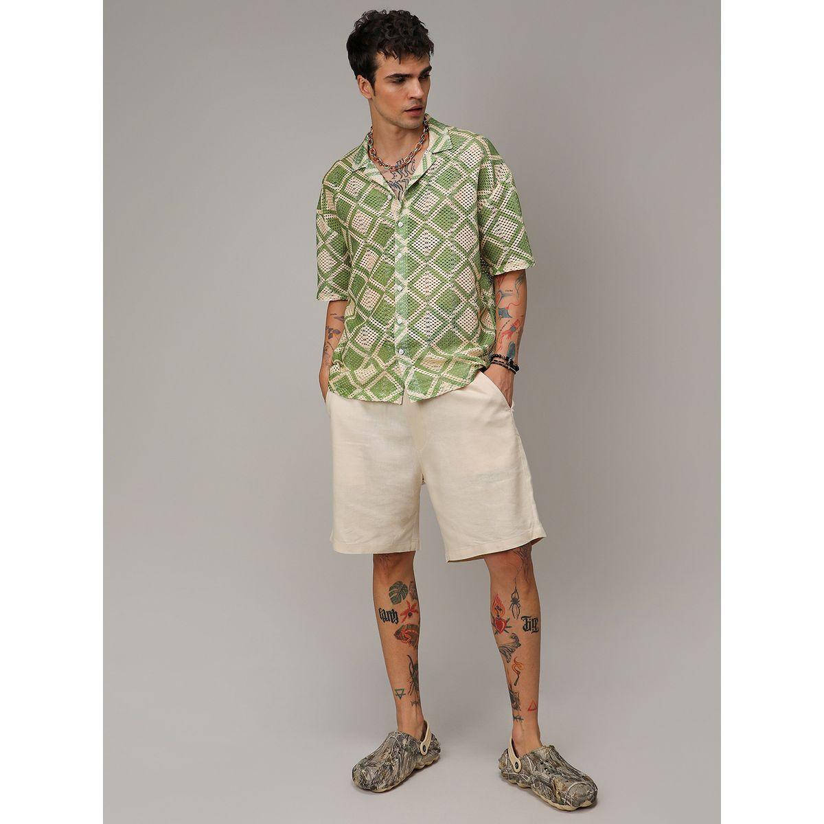 Campus Sutra X Styli  Geometric Block Oversized Shirt-men-clothing-shirts-image-4