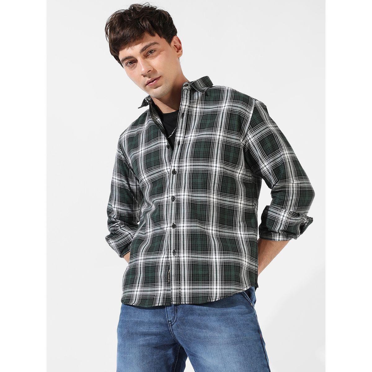 قميص قطن كاروهات بنمط تارتان كامبوس سوترا × ستايلي-men-clothing-shirts-image-1