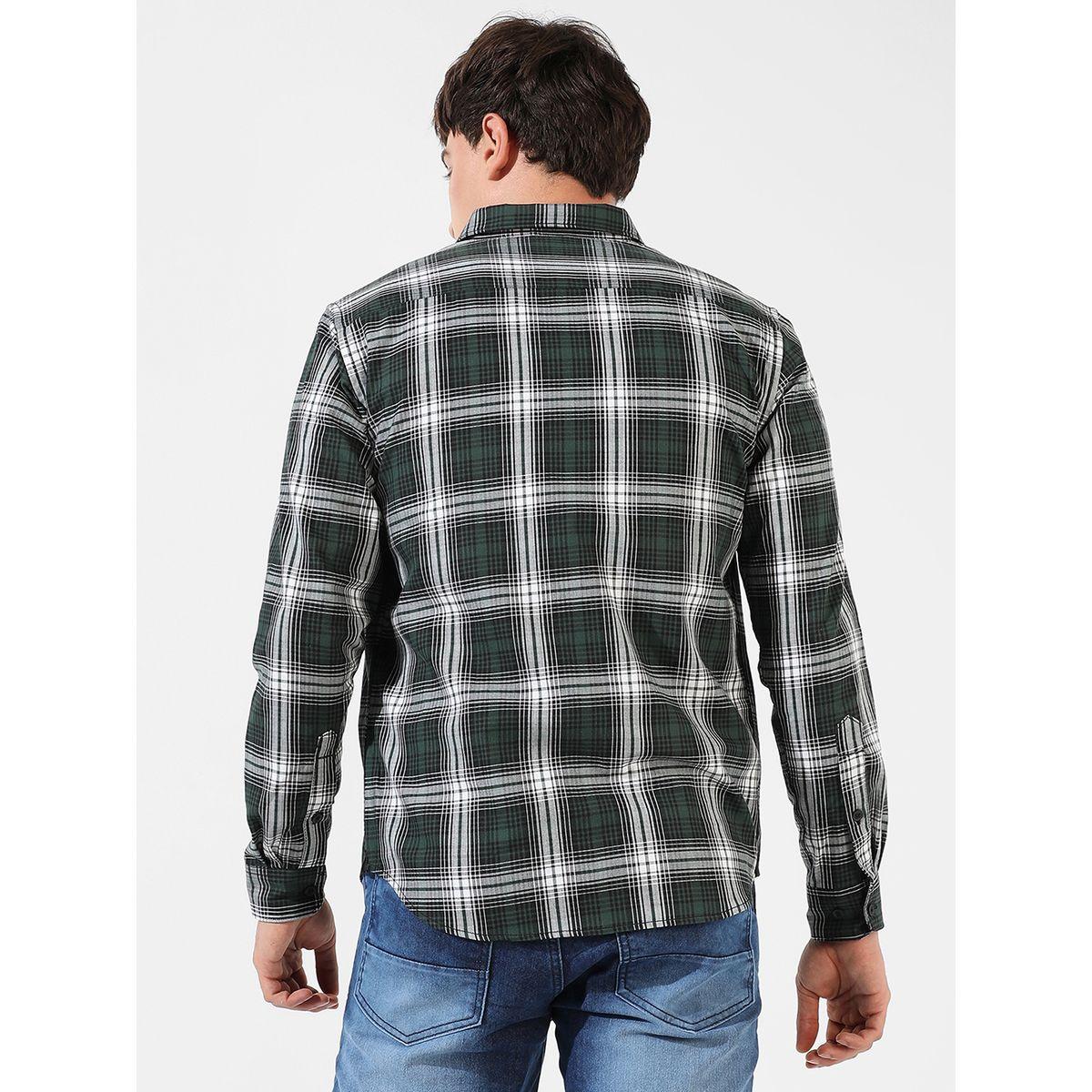 Campus Sutra X Styli  Tartan Plaid Cotton Shirt-men-clothing-shirts-image-3
