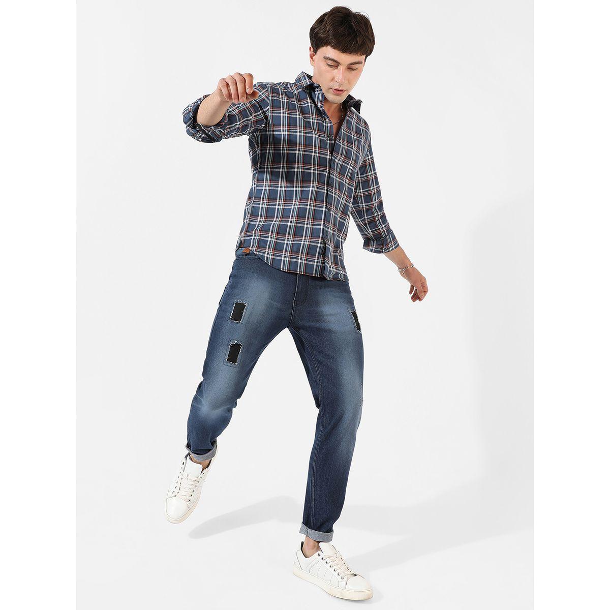 Campus Sutra X Styli  Checkered Casual Shirt-men-clothing-shirts-image-4