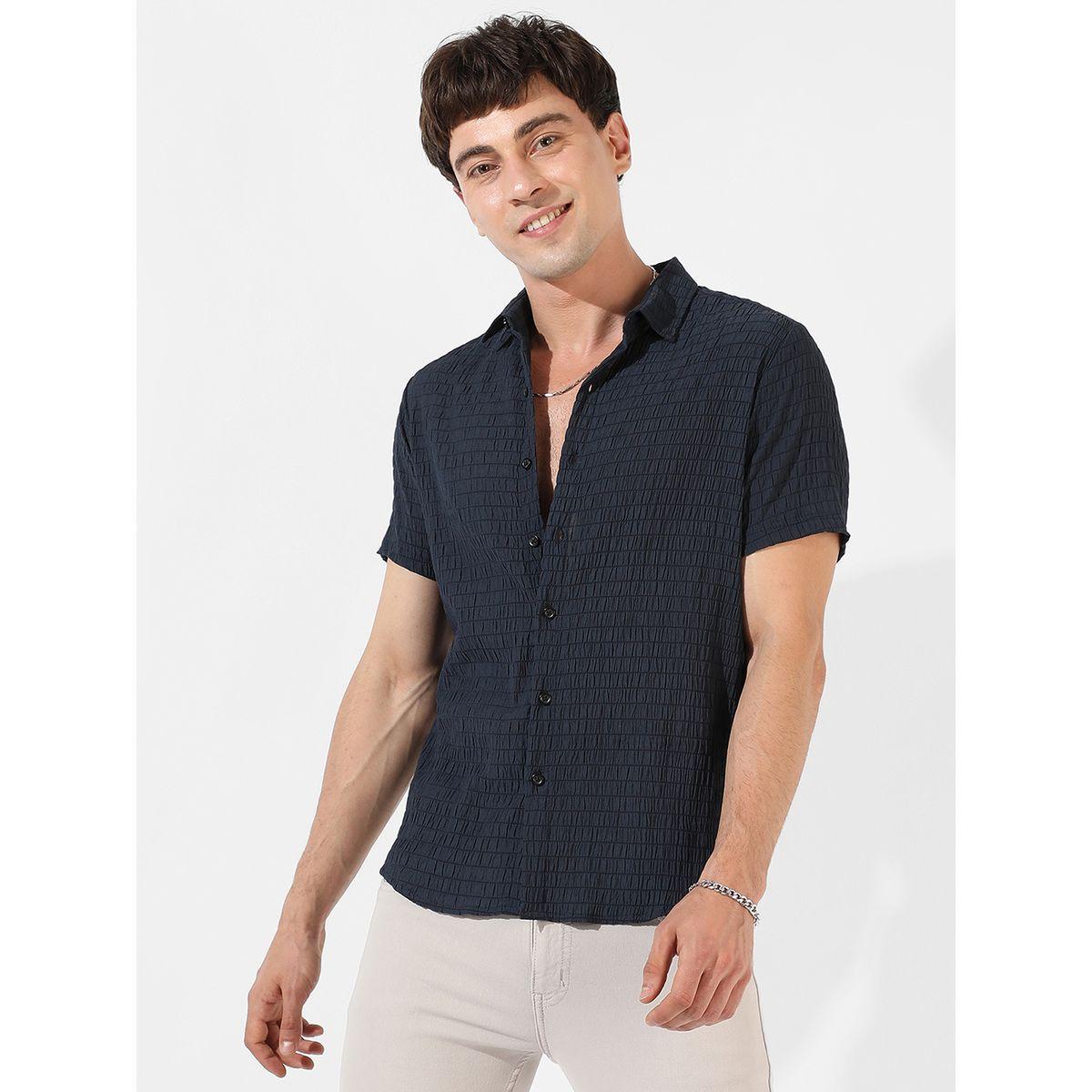 قميص بتفاصيل بارزة الملمس مع ازرار كامبوس سوترا × ستايلي-men-clothing-shirts-image-1
