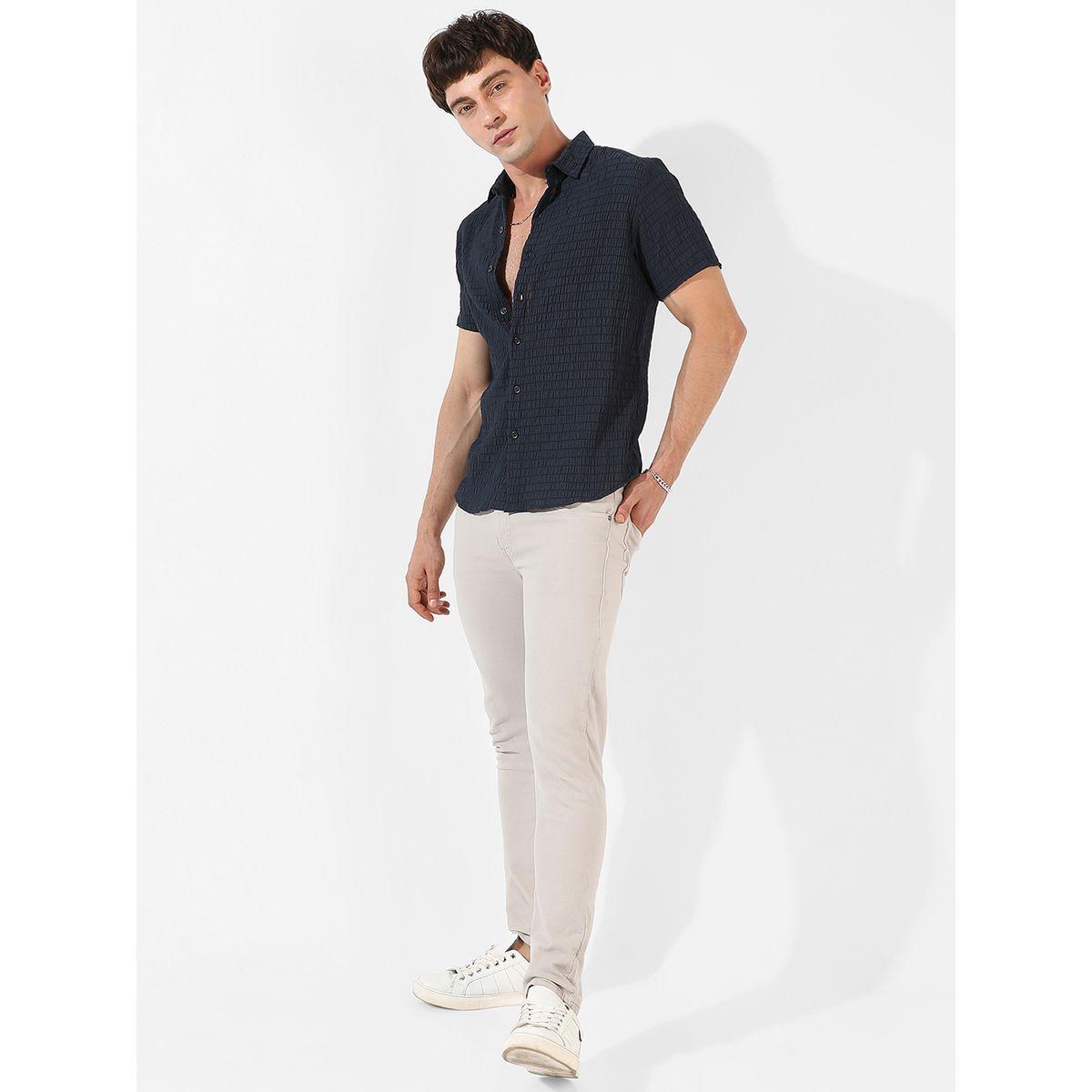 قميص بتفاصيل بارزة الملمس مع ازرار كامبوس سوترا × ستايلي-men-clothing-shirts-image-4