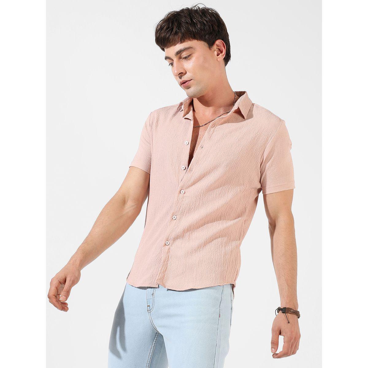 Campus Sutra X Styli  Textured Casual Shirt with Buttons-men-clothing-shirts-image-1