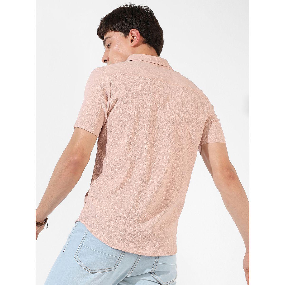 Campus Sutra X Styli  Textured Casual Shirt with Buttons-men-clothing-shirts-image-3