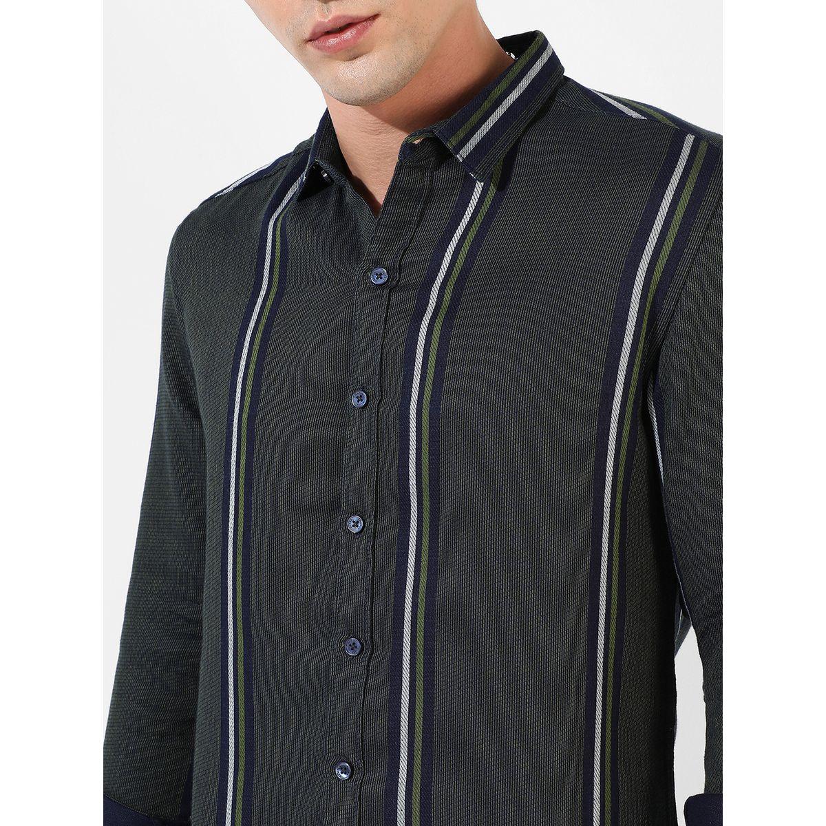 قميص قطن كاجوال مطبع بخطوط كامبوس سوترا × ستايلي-men-clothing-shirts-image-2