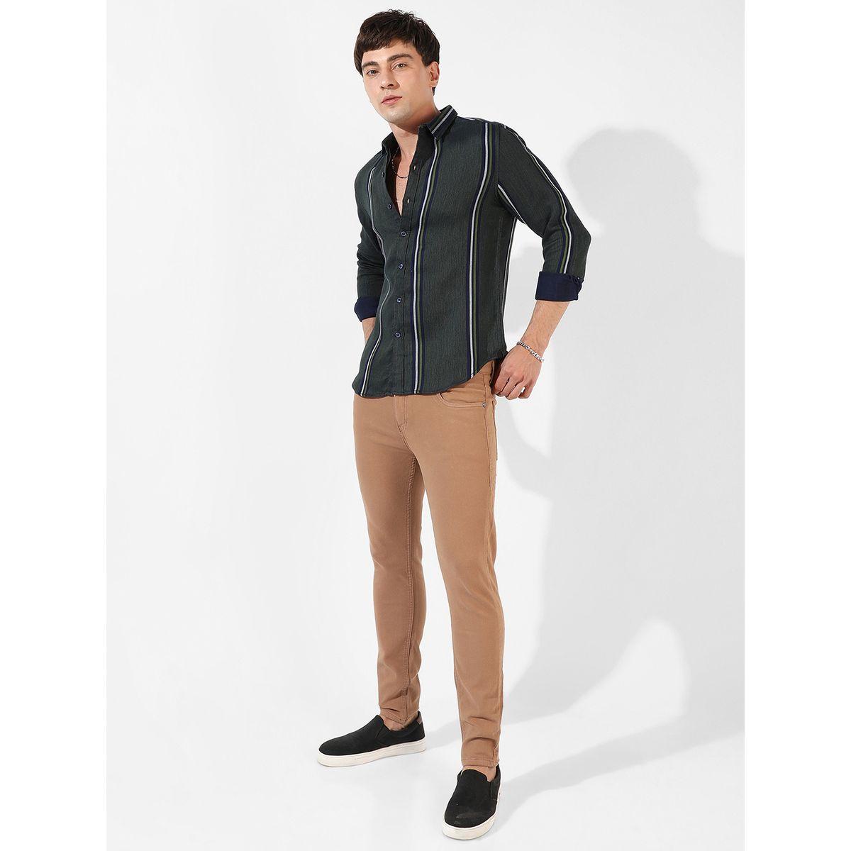 قميص قطن كاجوال مطبع بخطوط كامبوس سوترا × ستايلي-men-clothing-shirts-image-4