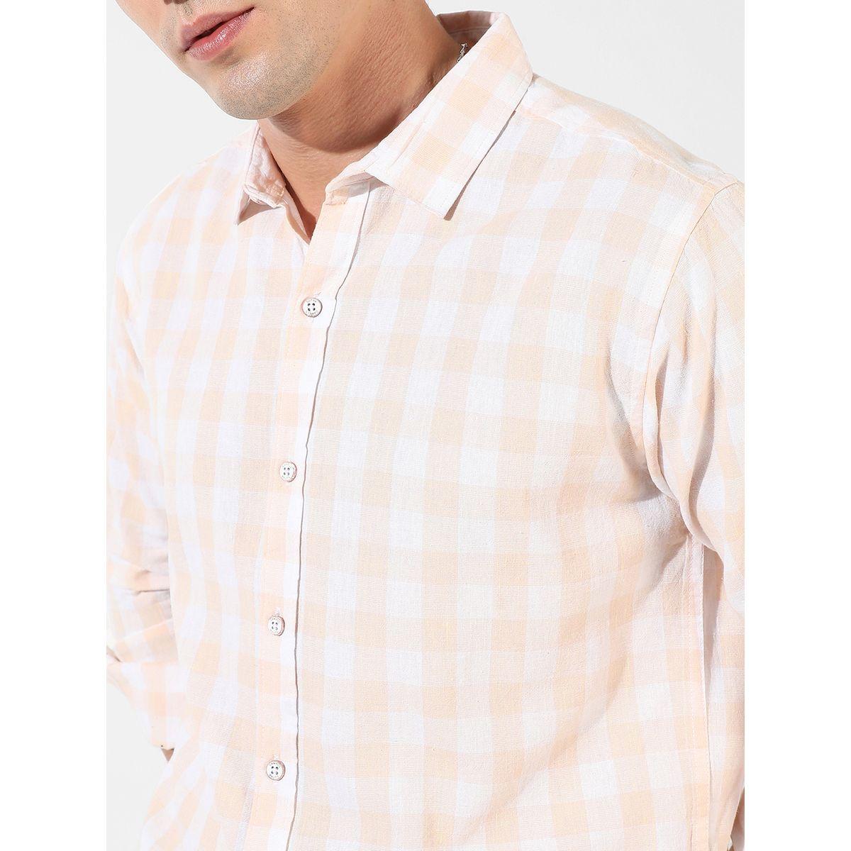 Campus Sutra X Styli  Gingham Checked Button-Down Casual Shirt-men-clothing-shirts-image-2