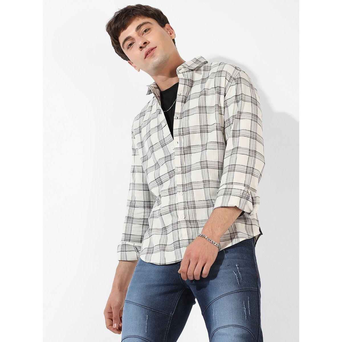 Campus Sutra X Styli  Checkered Button- Down Casual Shirt-men-clothing-shirts-image-1