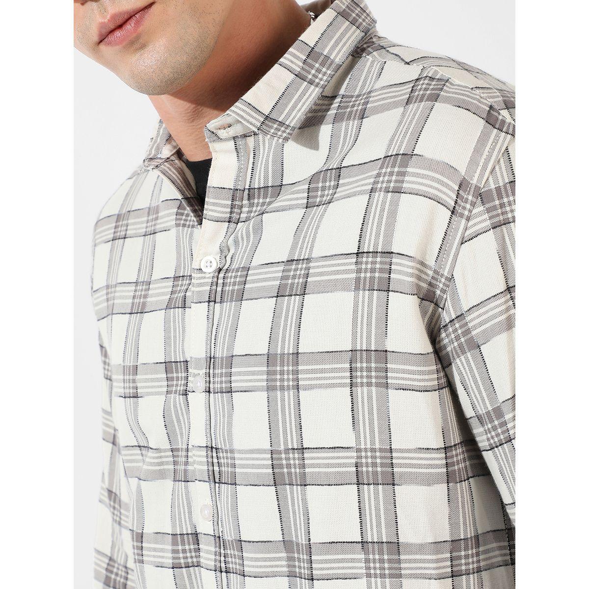 Campus Sutra X Styli  Checkered Button- Down Casual Shirt-men-clothing-shirts-image-2