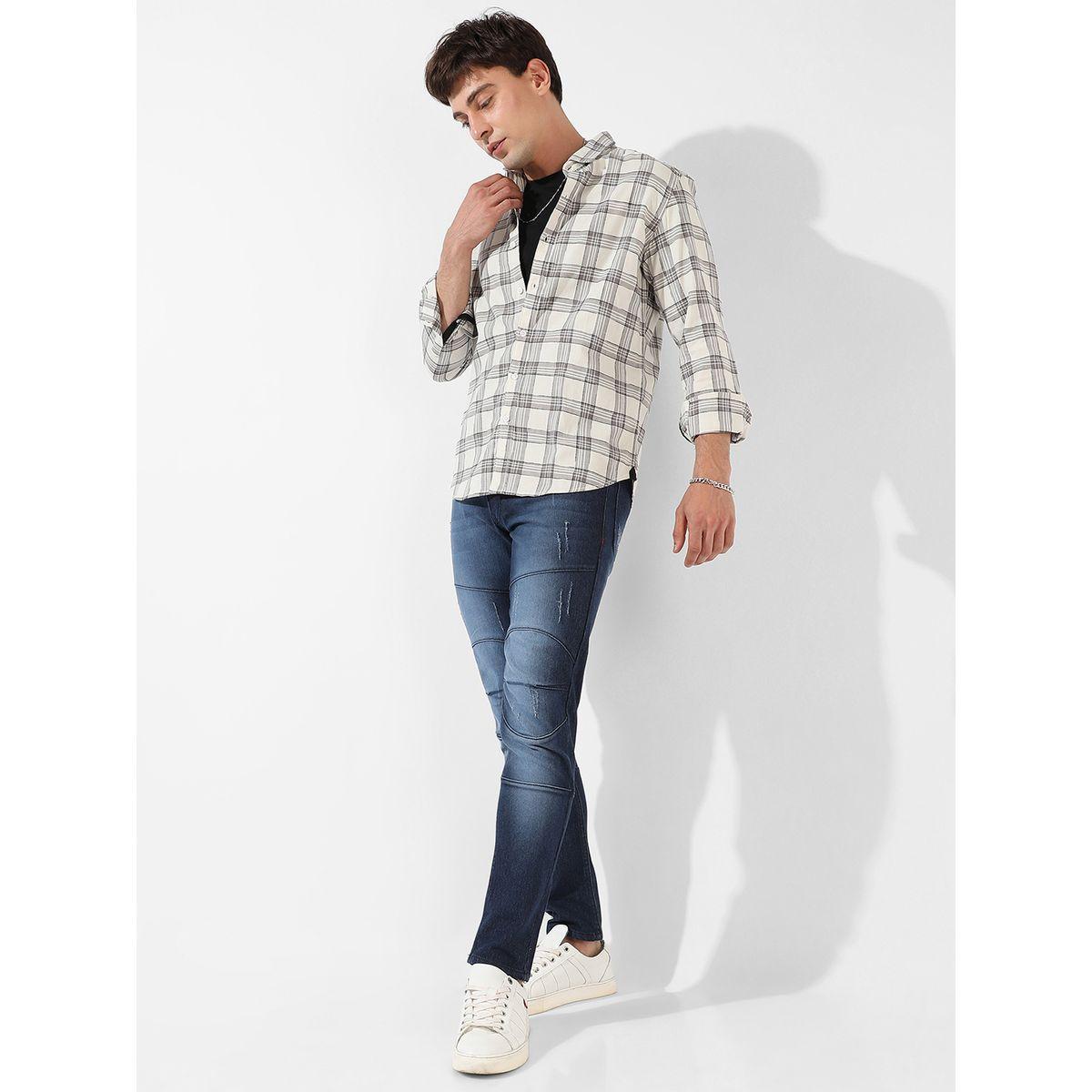 Campus Sutra X Styli  Checkered Button- Down Casual Shirt-men-clothing-shirts-image-4