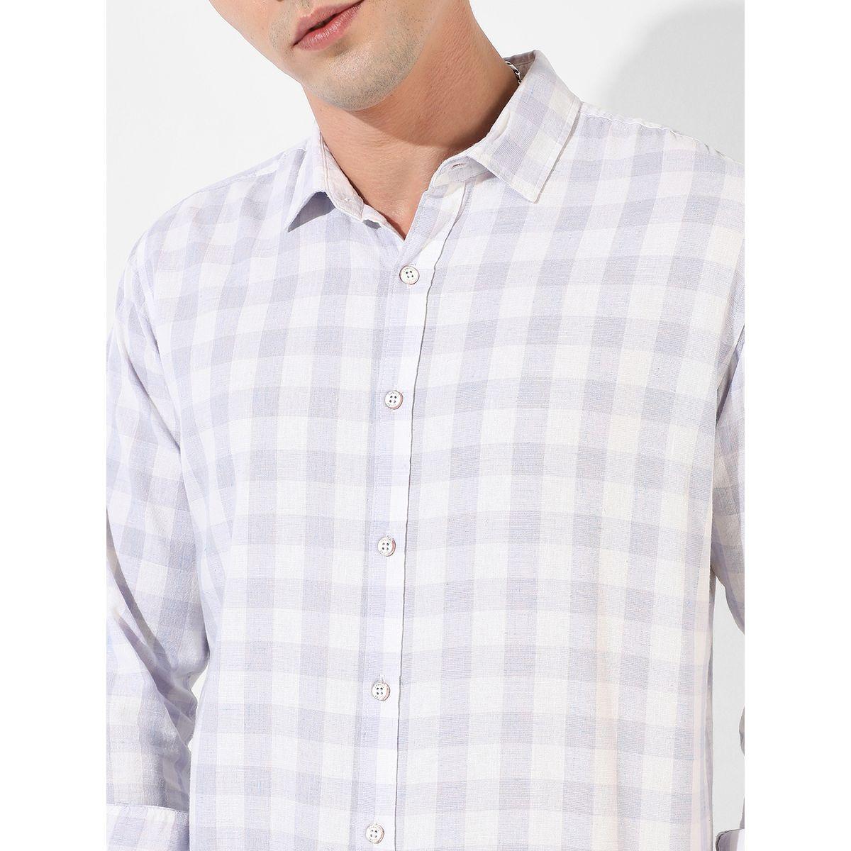 قميص جينغام كاجوال بازرار غلق كامبوس سوترا × ستايلي-men-clothing-shirts-image-2
