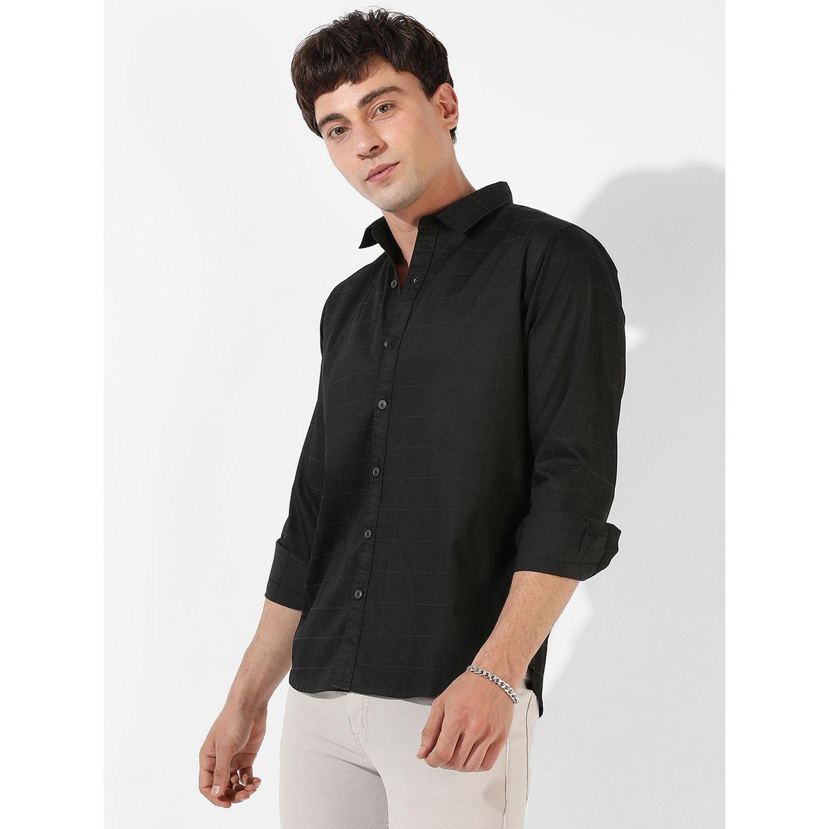 Campus Sutra X Styli  Checked Button-Down Casual Shirt-men-clothing-shirts-image-1