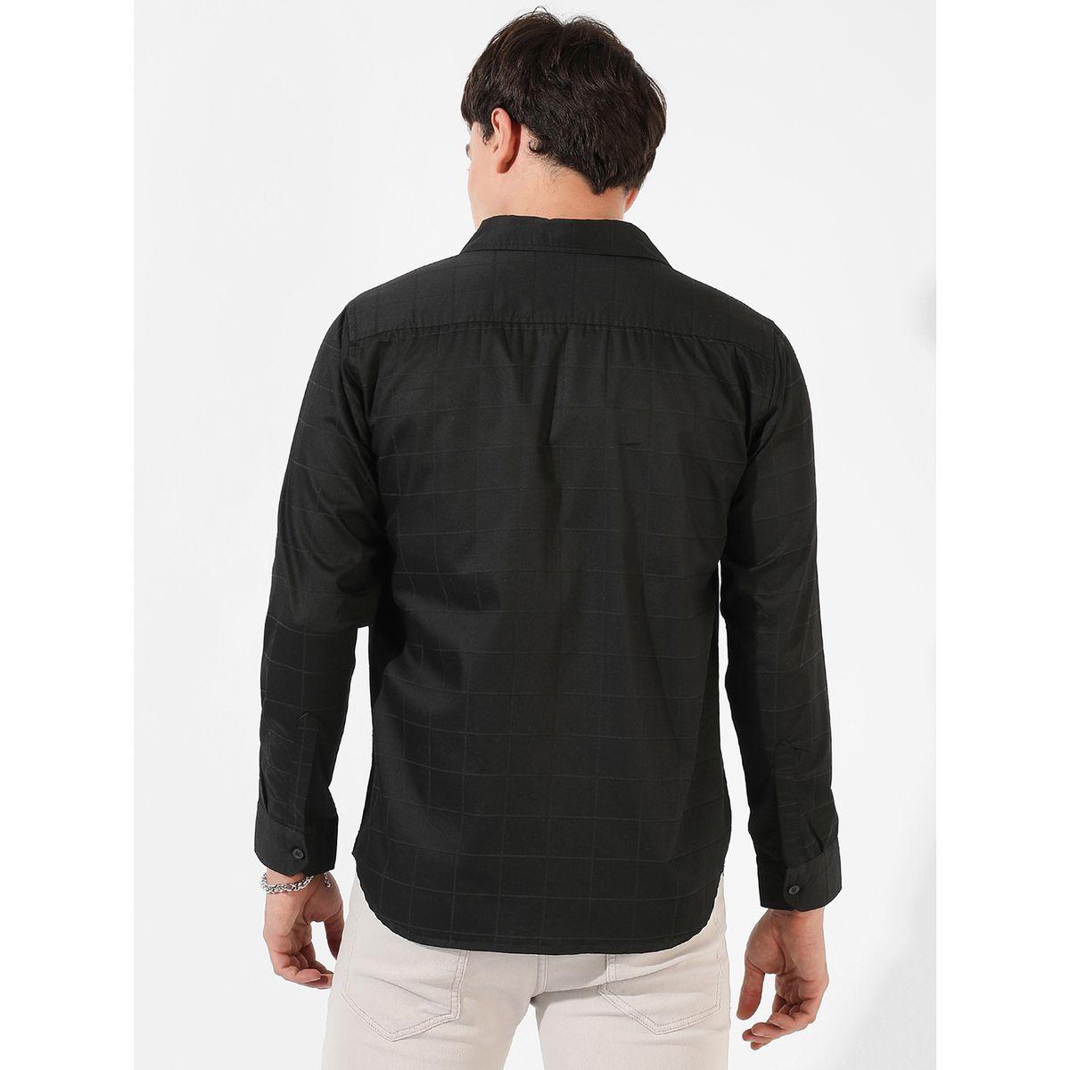 Campus Sutra X Styli  Checked Button-Down Casual Shirt-men-clothing-shirts-image-3