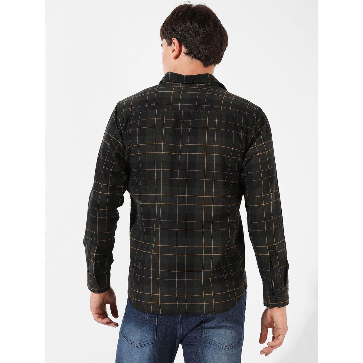 Campus Sutra X Styli  Checkered Button-Down Casual Shirt-men-clothing-shirts-image-3