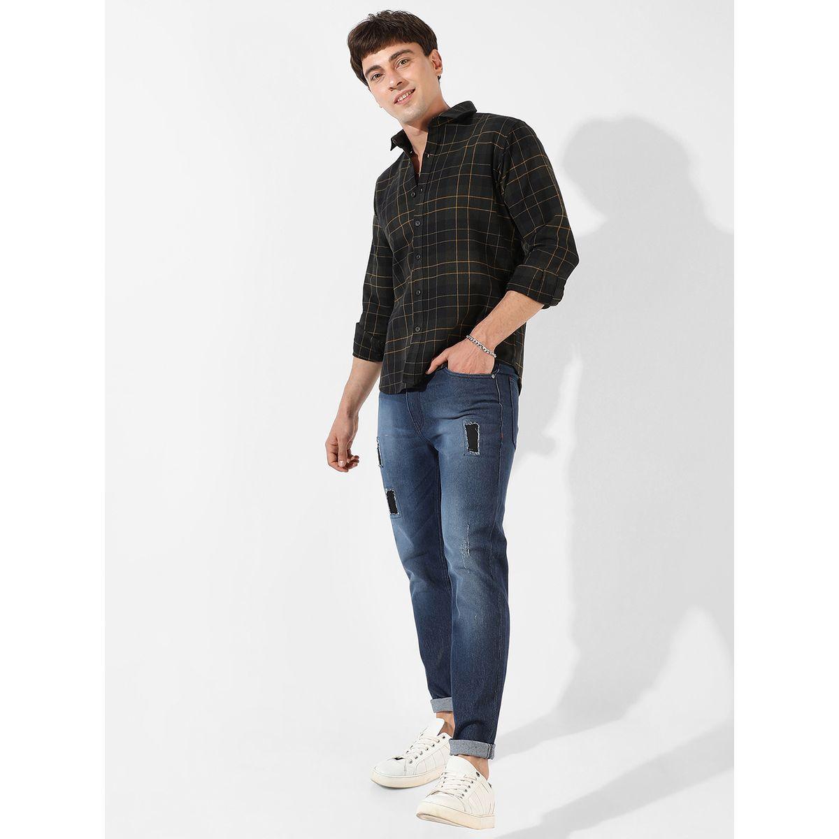 Campus Sutra X Styli  Checkered Button-Down Casual Shirt-men-clothing-shirts-image-4