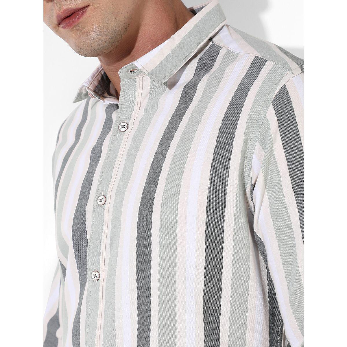 قميص مخطط بازرار غلق واكمام طويلة كامبوس سوترا × ستايلي-men-clothing-shirts-image-3
