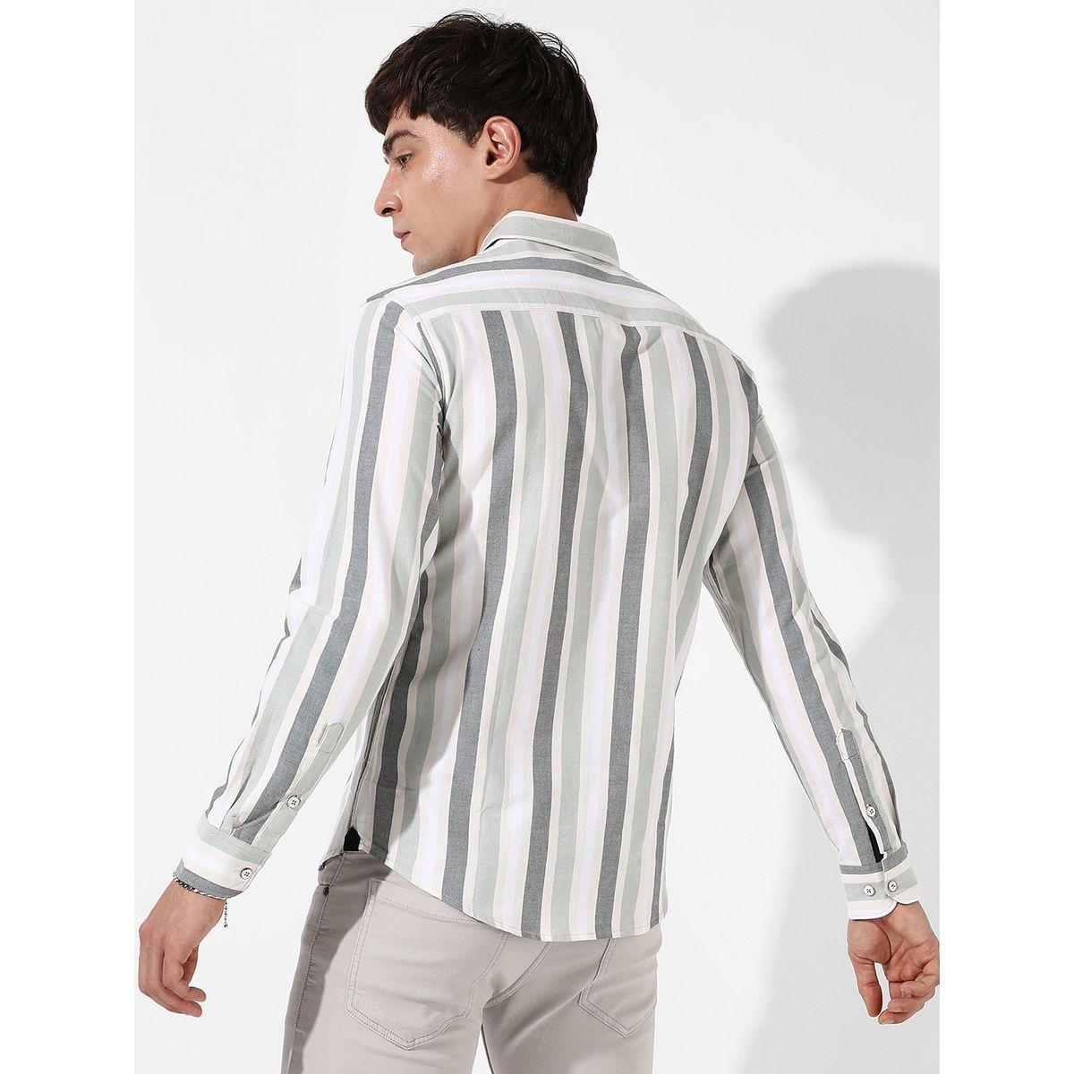 Campus Sutra X Styli  Multitrack Striped Button- Down Shirt-men-clothing-shirts-image-3