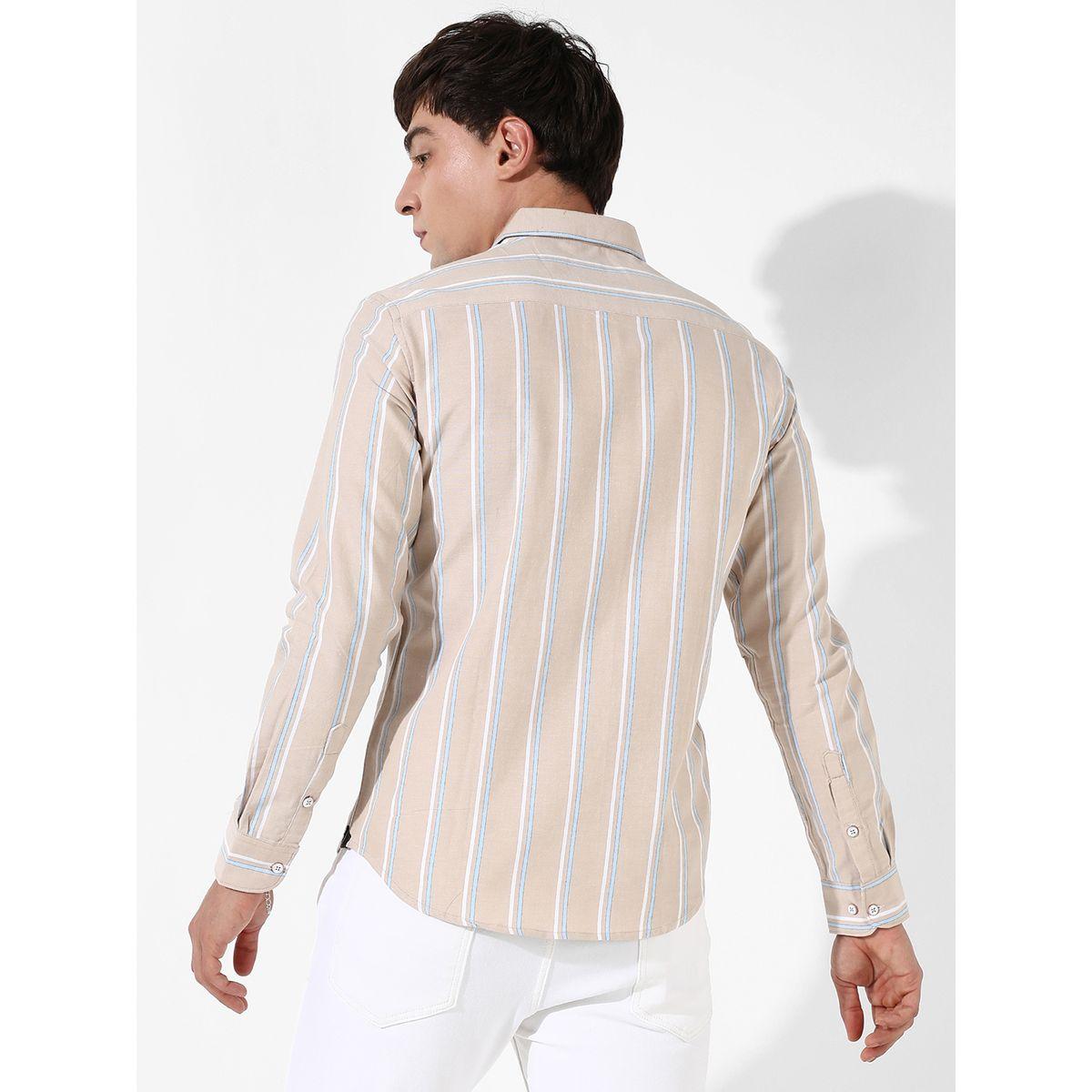قميص مخطط بازرار غلق واكمام طويلة كامبوس سوترا × ستايلي-men-clothing-shirts-image-3
