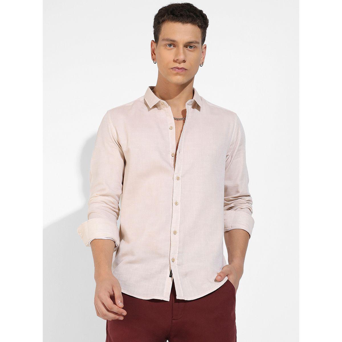 Campus Sutra X Styli  Basic Oxford Button-Down Shirt-men-clothing-shirts-image-1