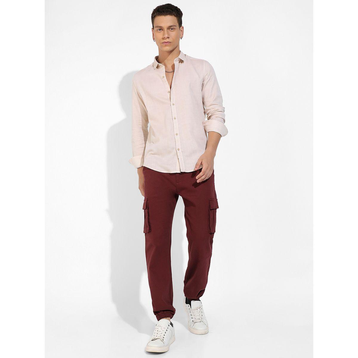 Campus Sutra X Styli  Basic Oxford Button-Down Shirt-men-clothing-shirts-image-4