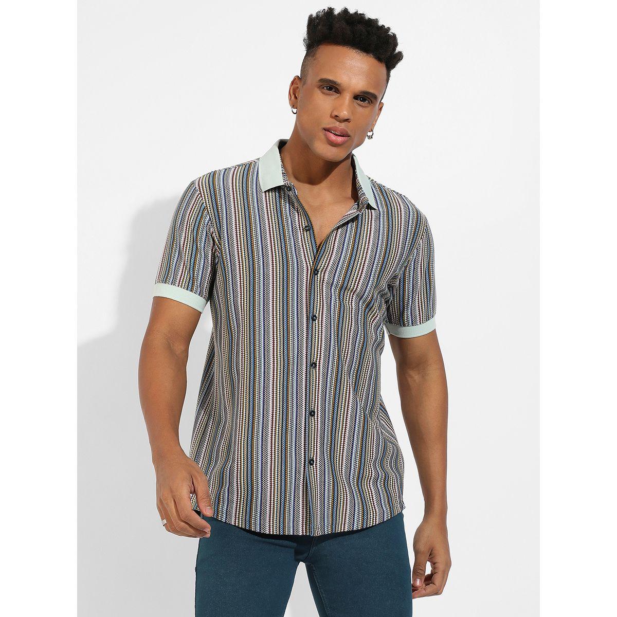 قميص محبوك بازرار غلق واكمام طويلة كامبوس سوترا × ستايلي-men-clothing-shirts-image-1