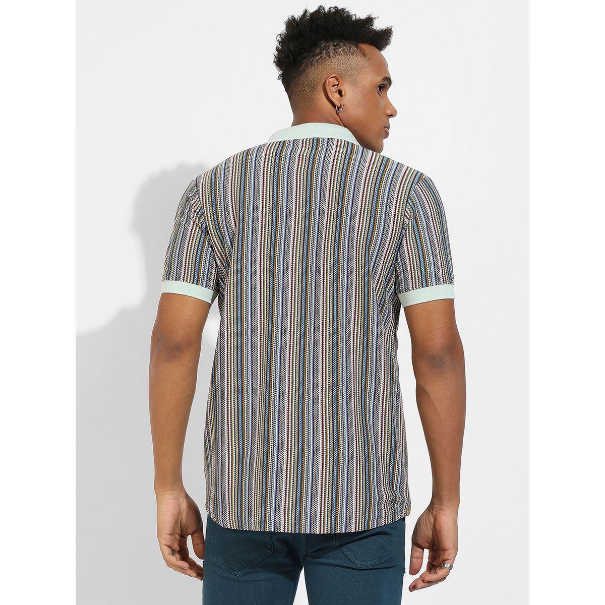Campus Sutra X Styli  Contrast Knitted Button Down Shirt-men-clothing-shirts-image-3