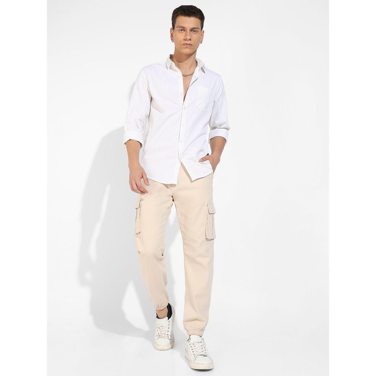 Campus Sutra X Styli  Chalk Striped Button Down Shirt-men-clothing-shirts-image-4