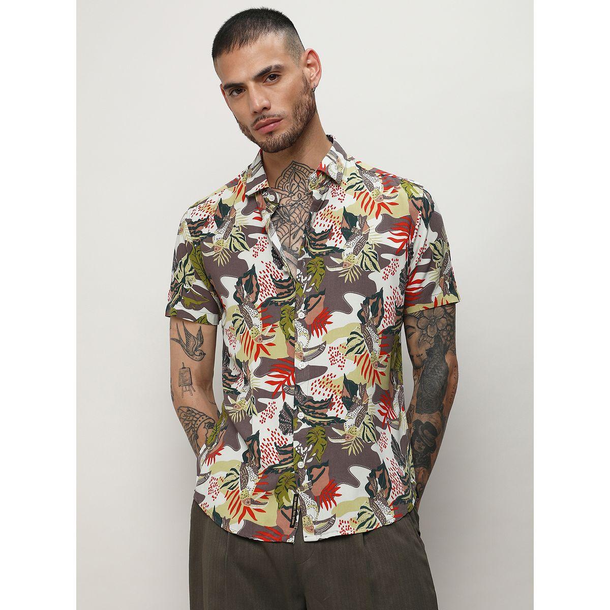 قميص كاجوال مطبع بالكامل مع اكمام قصيرة كامبوس سوترا × ستايلي-men-clothing-shirts-image-1