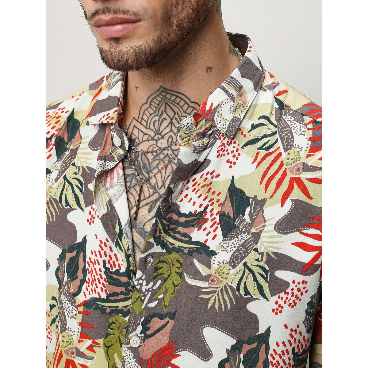 قميص كاجوال مطبع بالكامل مع اكمام قصيرة كامبوس سوترا × ستايلي-men-clothing-shirts-image-2