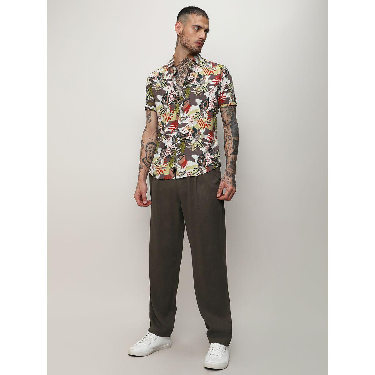 Campus Sutra X Styli  Artistic Jungle Print Casual Shirt-men-clothing-shirts-image-4
