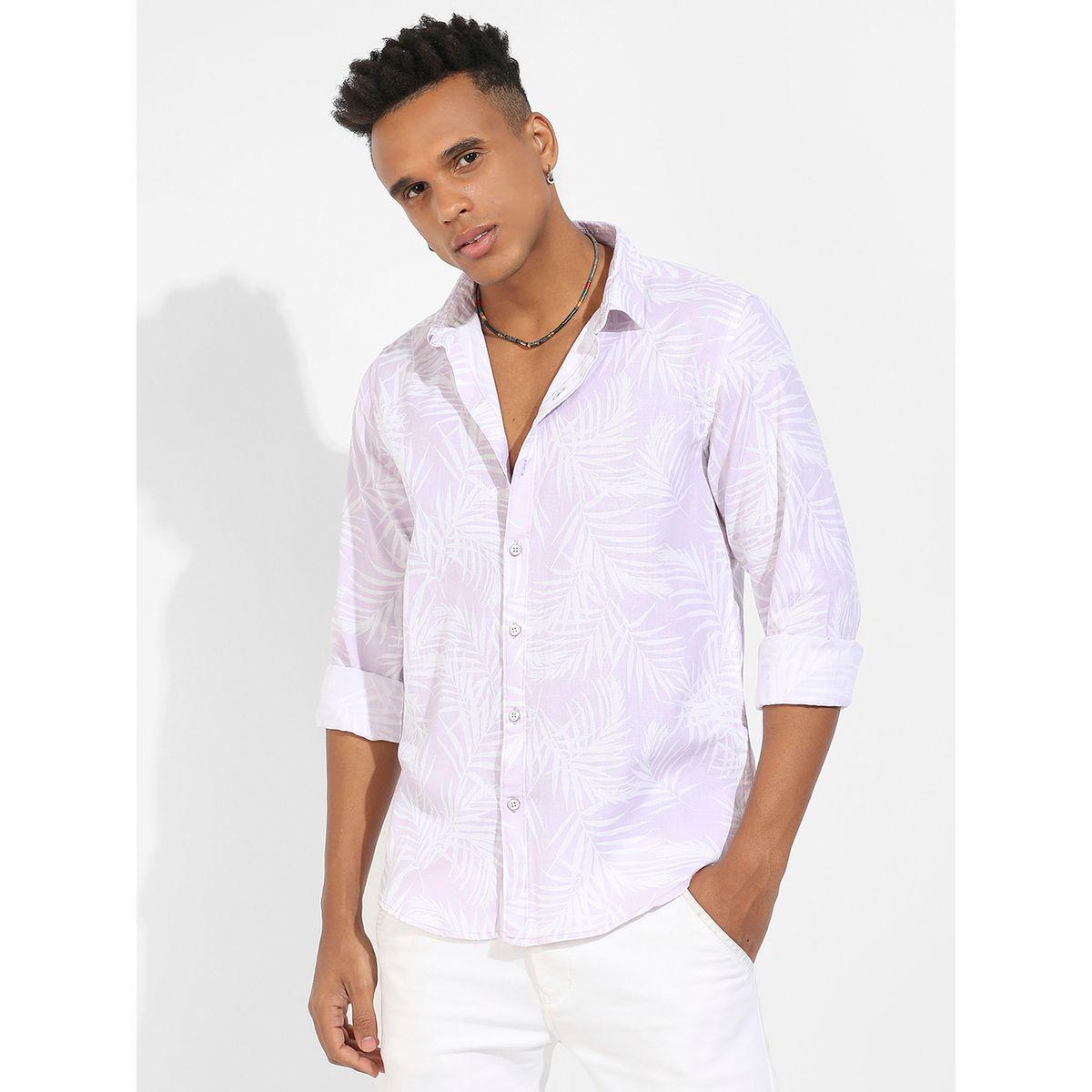 Campus Sutra X Styli  Foliage Print Long Sleeves Shirt-men-clothing-shirts-image-1