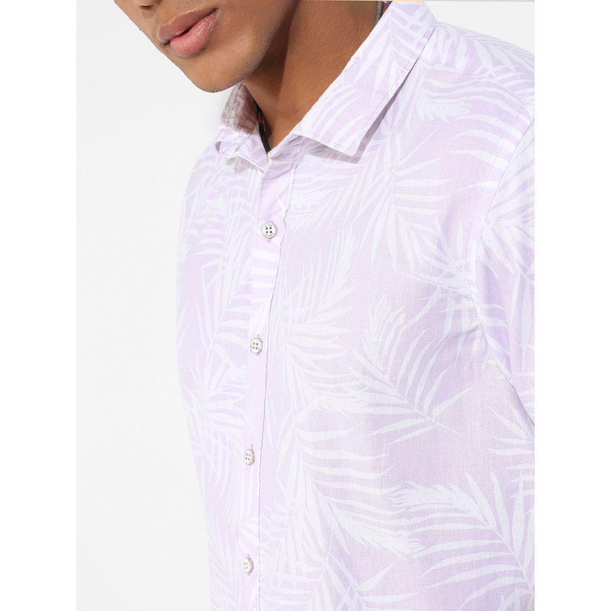 Campus Sutra X Styli  Foliage Print Long Sleeves Shirt-men-clothing-shirts-image-2