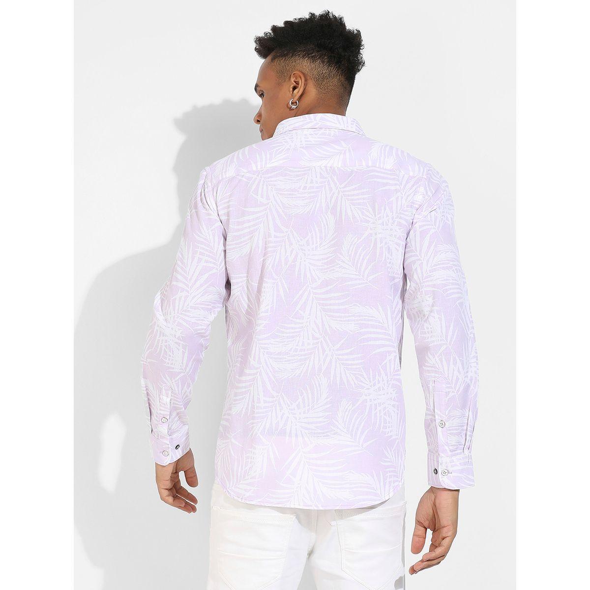 Campus Sutra X Styli  Foliage Print Long Sleeves Shirt-men-clothing-shirts-image-3