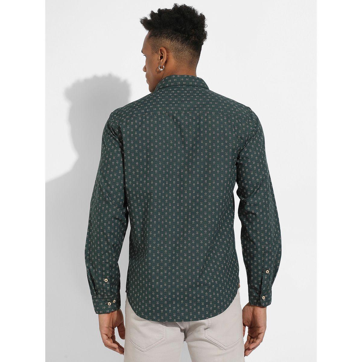 Campus Sutra X Styli  Ditsy Print Long Sleeves Casual Shirt-men-clothing-shirts-image-3