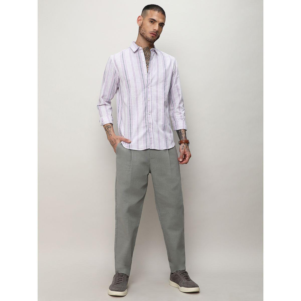 Campus Sutra X Styli  Slim Collar Striped Regular Fit Shirt-men-clothing-shirts-image-4
