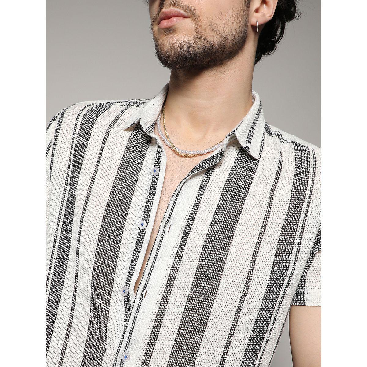 Campus Sutra X Styli  Woven Striped Casual Shirt-men-clothing-shirts-image-2